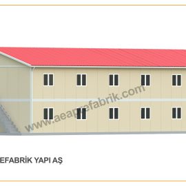408 m² Çift Katlı Prefabrik Yatakhane