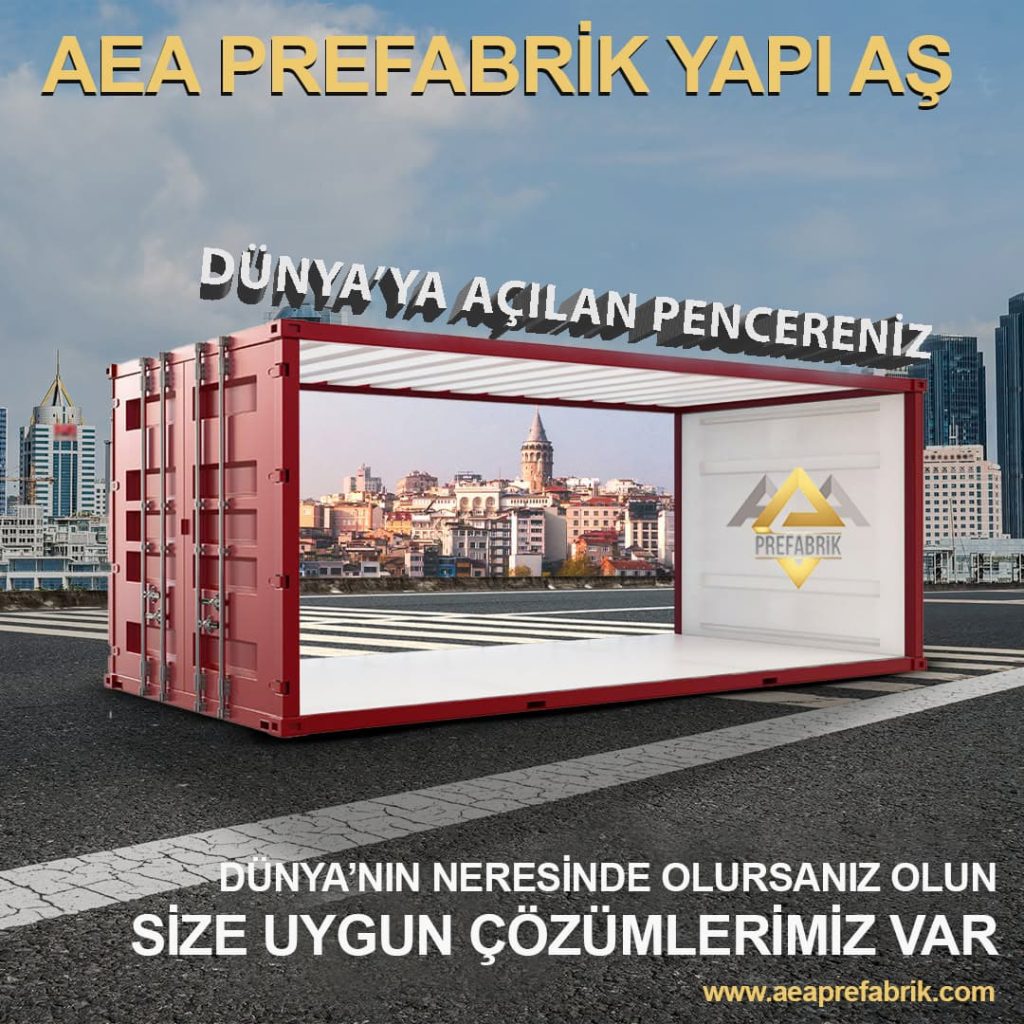 AEA Prefabrik: şehir silüeti, açık konteynerli çelik yapılar